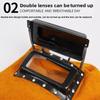 Flip Open Lens Leather Welding Hood Comfortable Welding Protection Mask  Labor Protection