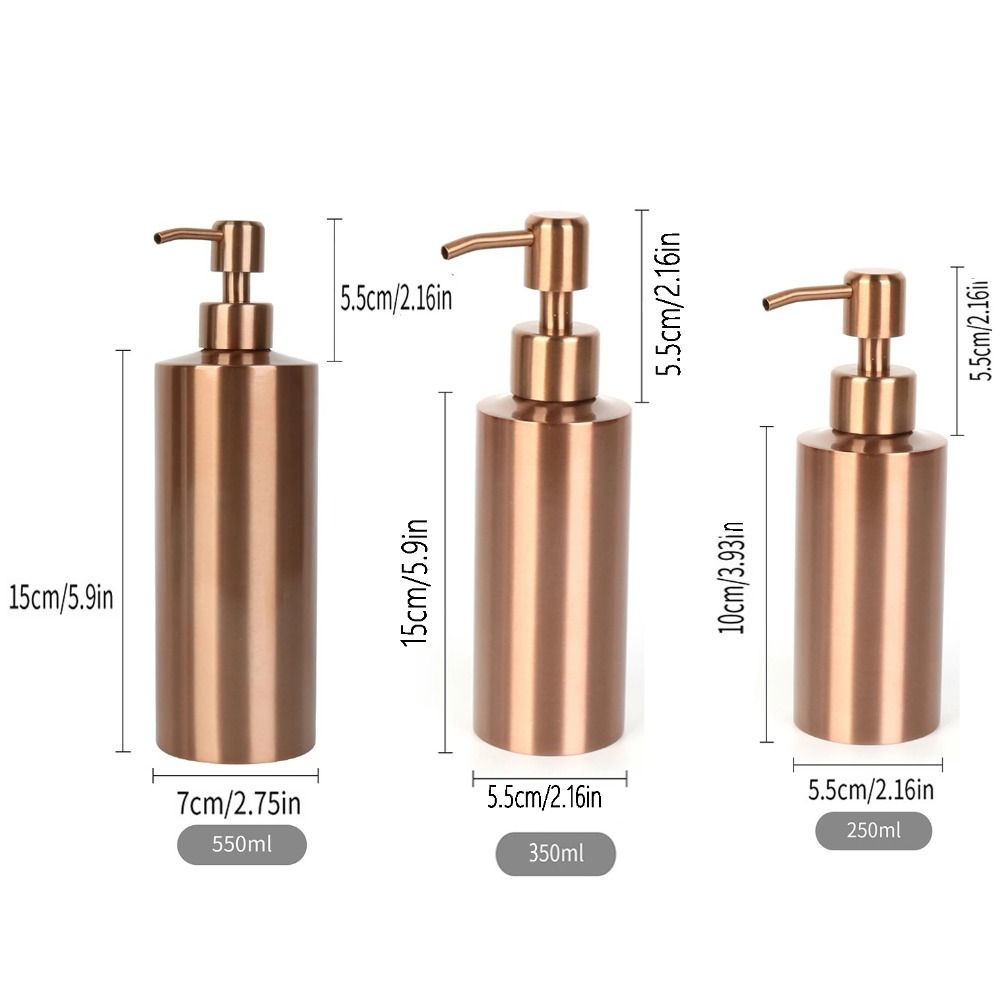 Stainless Steel Gel Bottle 250ml/350ml/550ml Lotion Pump Hand Lotion Bottle Soap Dispenser Bedroom