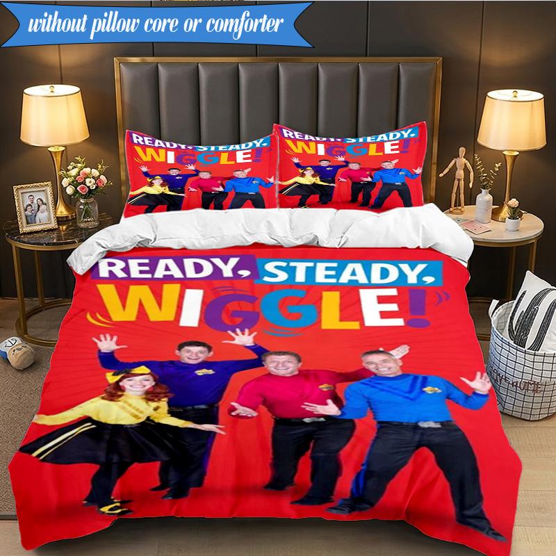 Wiggle And Learn Show 3pcs K-pop music group Bedding set,Ideal for Bedroom, Dormitory,Including Duvet Cover And 2pcs Pillowcases,Fan gifts