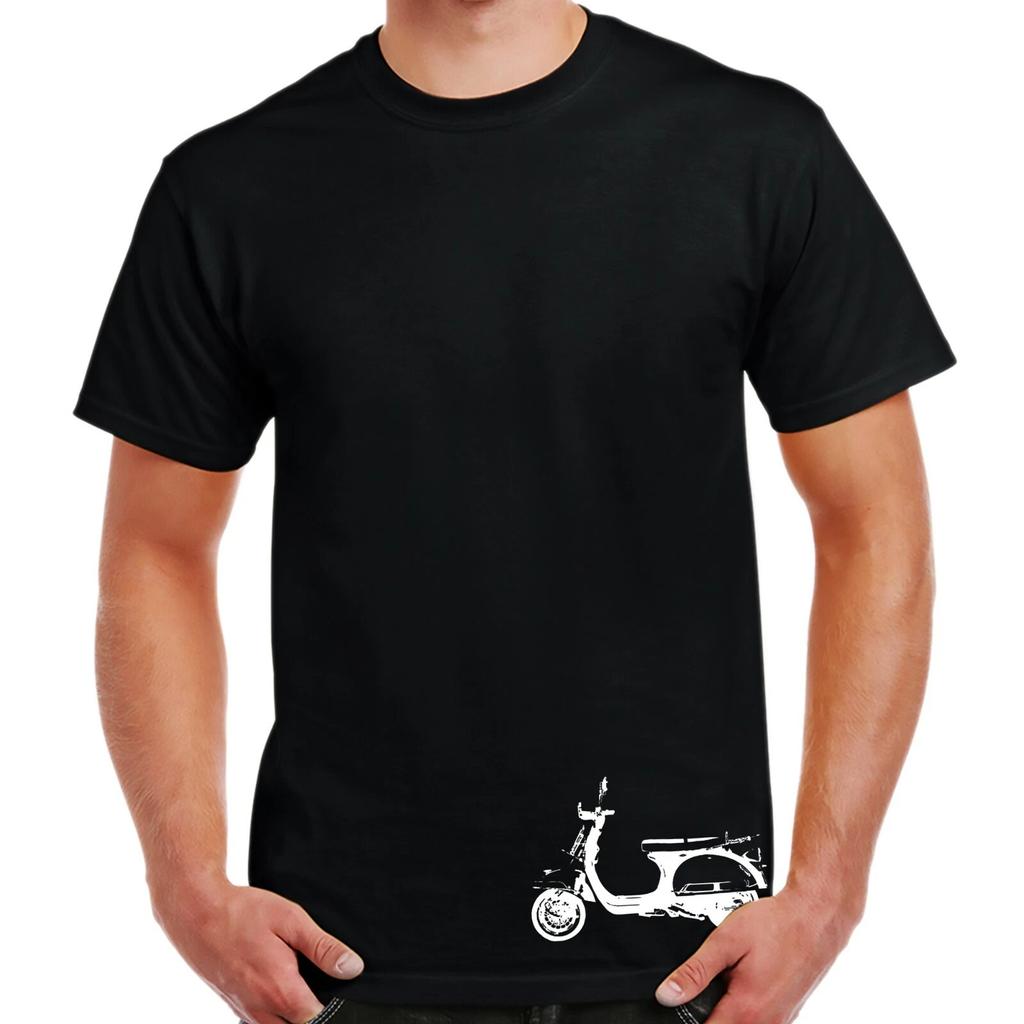Vintage Scooter Hem Print T-Shirt Birthday Gift
