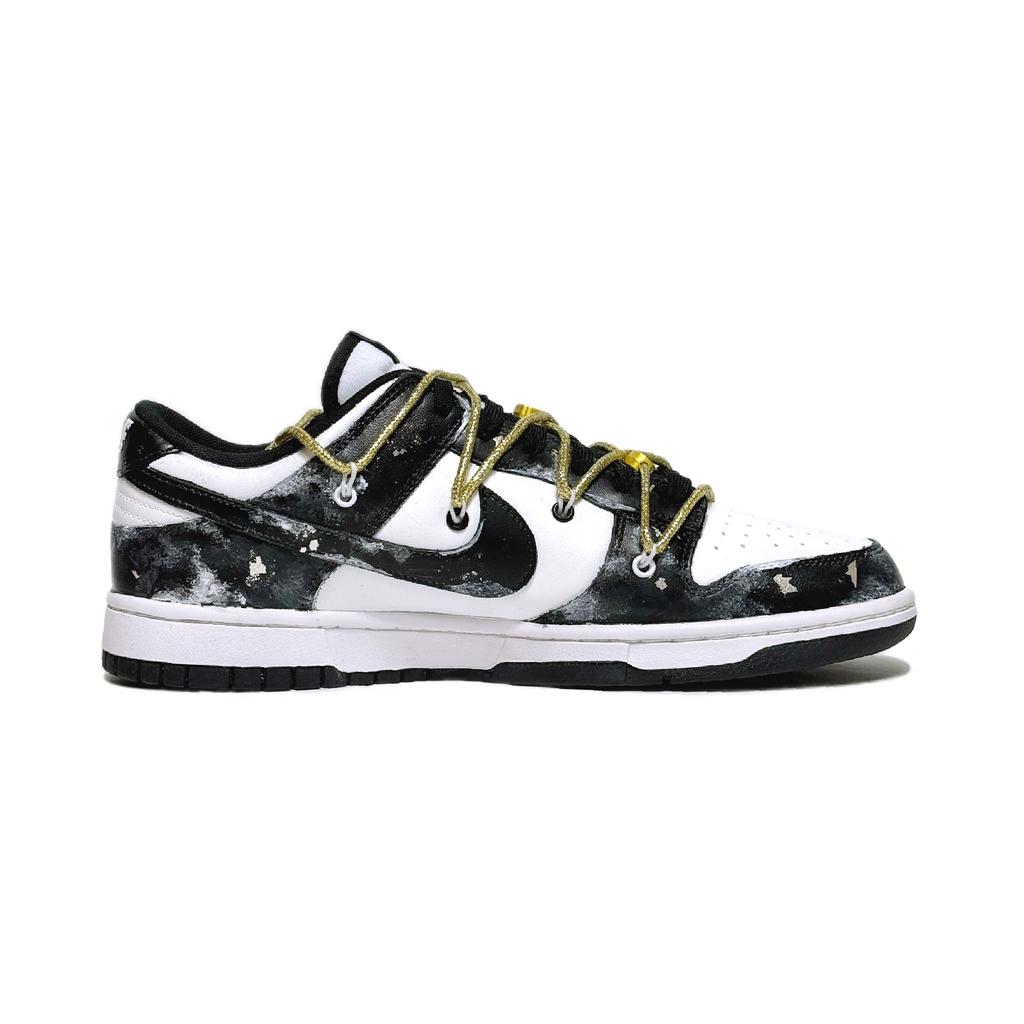 Nike Кроссовки Dunk Immediate Success Кожаные Устойчивые к истиранию Низкие Скейтбордические Унисекс Черно-белые HF5441-100(Team610-SBOX)