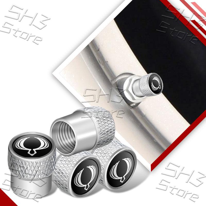 4Pcs Car Logo Wheel Tire Valve Caps Tyre Rim Stem Covers Airdust Waterproof For Actyon Sport Korando Kyron Rexton Musso Tivoli