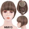 Fringe Bangs Synthetic Hair Extensions Clip In Bangs 6 Inch Short Straight Hairpiece Front Neat Bang Two Side Blonde