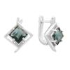 Silver Earrings with London Blue Topaz 3.008ct (2188803)