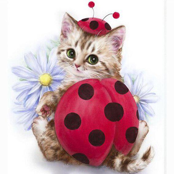 5D Алмазная картина Мультфильм Сова Прибытие Полный круглый Алмазная вышивка Продажа Мозаика Кот