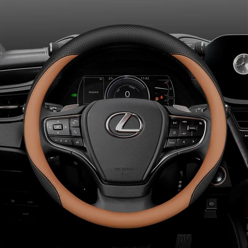Leather Car Steering Wheel Cover for Lexus NX350 RX NX RX450h LX600 LBX ES NX250 ES350 RX350 RX350h 2021 2022 2023 2024 2025