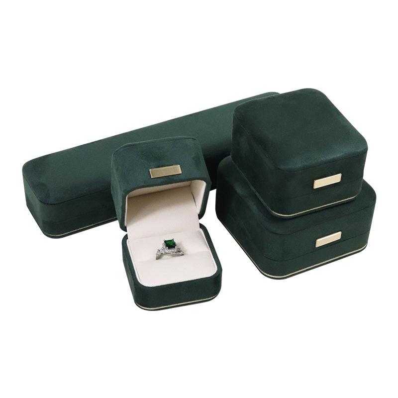 Стильная круглая фланелевая шкатулка для колец, ожерелий, браслетов и сережек