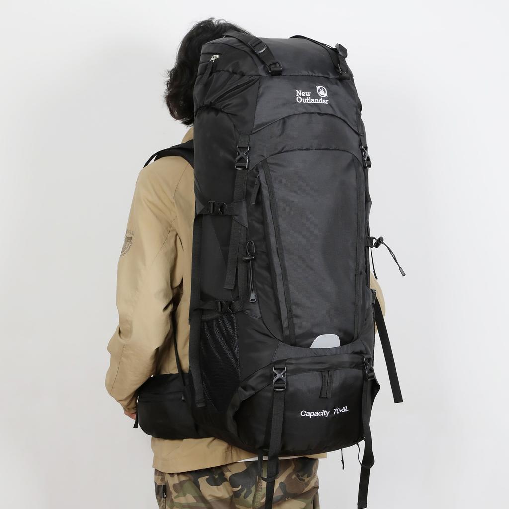 75л походный рюкзак большой емкости кемпинговый рюкзак с дождевиком обувь склад