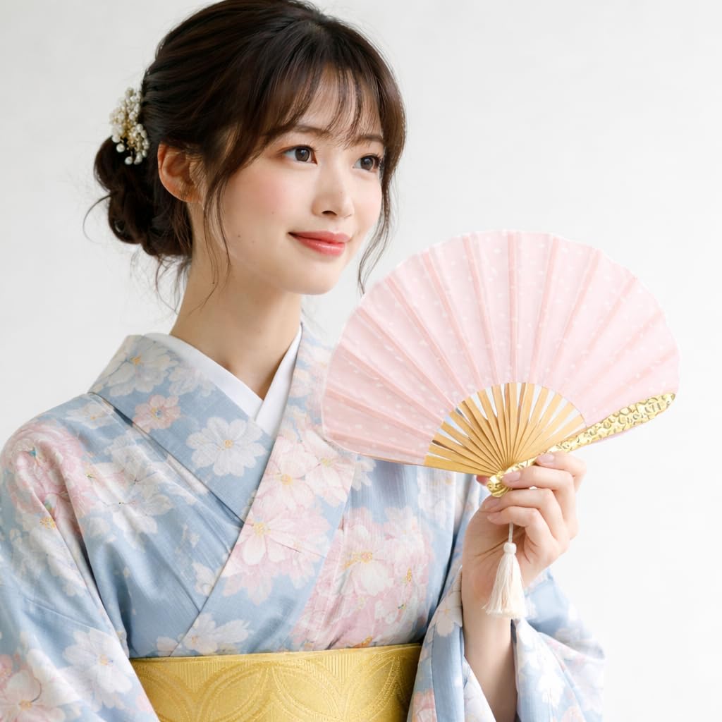 Чехол для летнего веера Shoroku с веером Minamo Water Surface Gift [Nishikawa Shoten], дизайн, женский, дамский (Темно-синий)