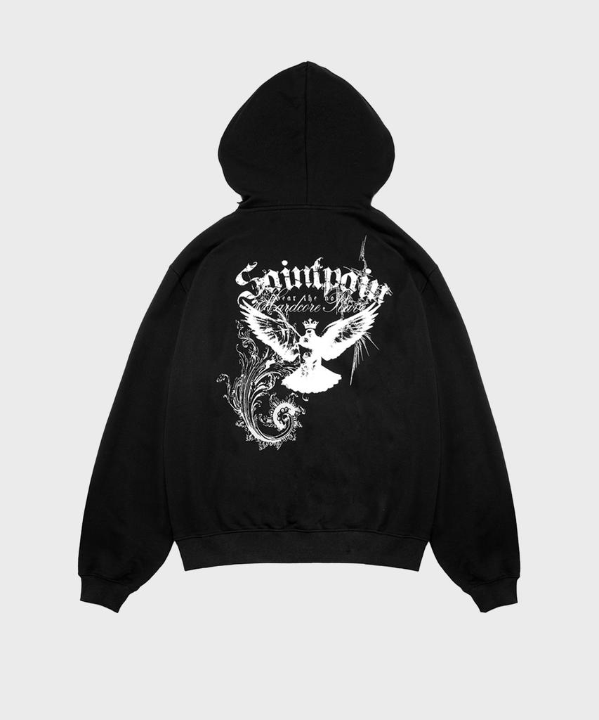 Saintpain Sp Черная застегивающаяся куртка из меха голубя