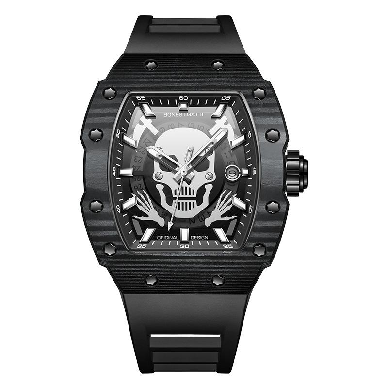 Bonest Gatti Высококлассные часы из углеродного волокна, модные часы, светящиеся в темноте