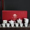 Чайный сервиз Кунг-фу из керамики с золотыми акцентами Ча Сюнь