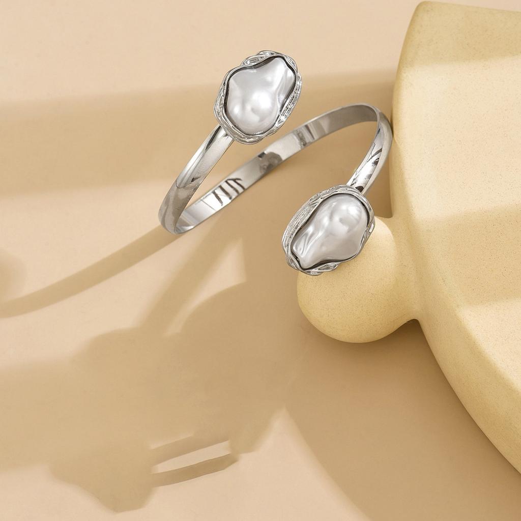 Baroque Pearl Alloy Pendant Y-Necklace Jewelry Set Accessories Jewelry Baroque Pearl