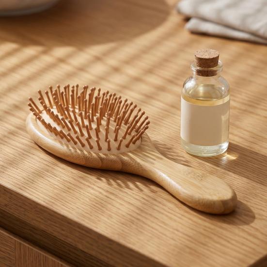 Yousheng Bamboo Air Cushion Hairbrush Hair Growth Natural Wood Bristle Scalp Massage Brush Men Women Anti-Static All Hair Types Detangling Comb