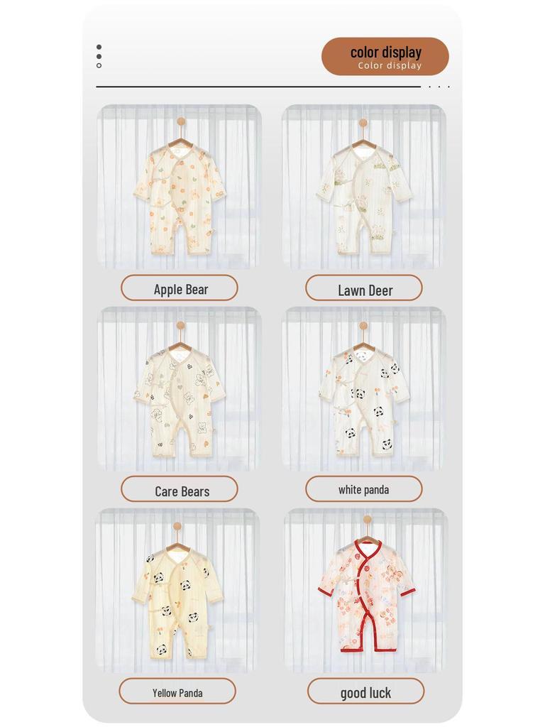 Летний хлопковый ромпер-монах с длинным рукавом и бабочкой для новорожденных