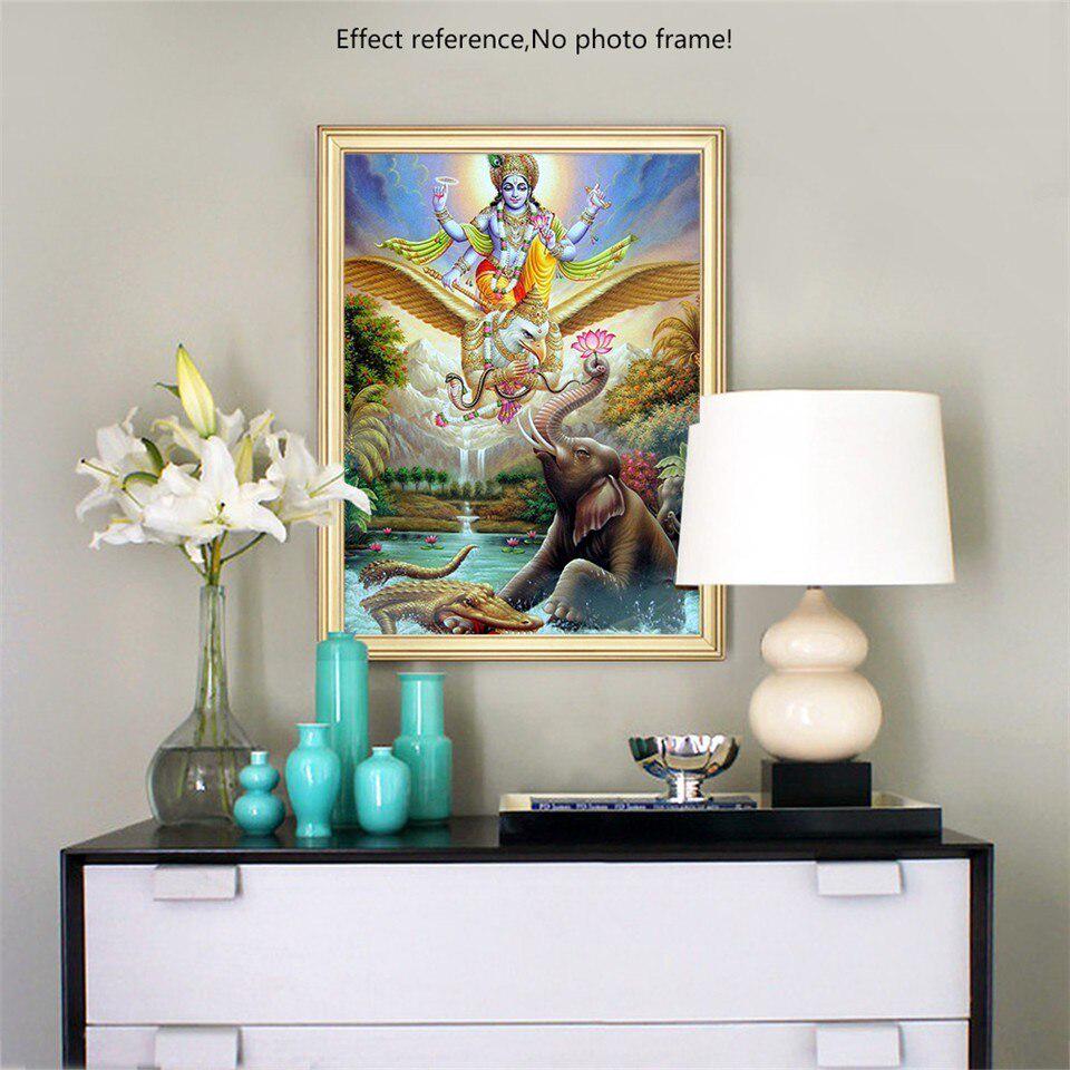 Diamond Painting Cross Stitch Full Round DIY Religion Rhinestone Mosaic Diamond