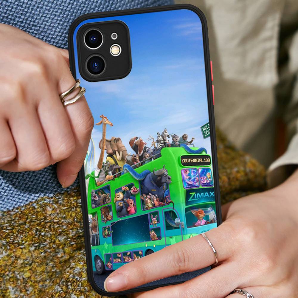 Чехол для телефона Z-ZootopiaS 2 1 Фильм Для IPhone 16e 15 14 13 12 11 Pro Max Plus X XS MAX Конфетный Цвет Матовый Чехол