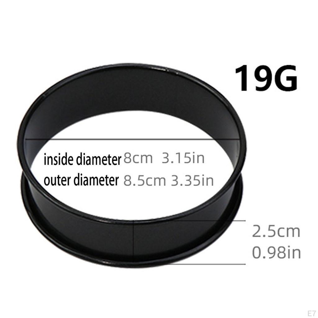 Кольца для кремпет Двойные раскатанные Формочки для тарта и фондана Инструмент для выпечки печенья Металлические Круглые для готовки