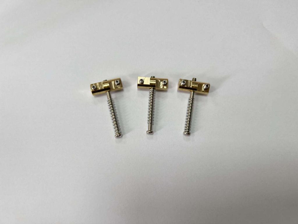 Набор латунного бриджа и седел для электрогитары: Нижняя дека, подставка и струнодержатель TL, набор из 3 предметов.