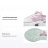 Кроссовки для бега Li Ning Kids Qiang Yue из искусственной кожи, амортизирующие, дышащие, с низким верхом, детские кроссовки для бега белого и розового цвета YKCU026-2