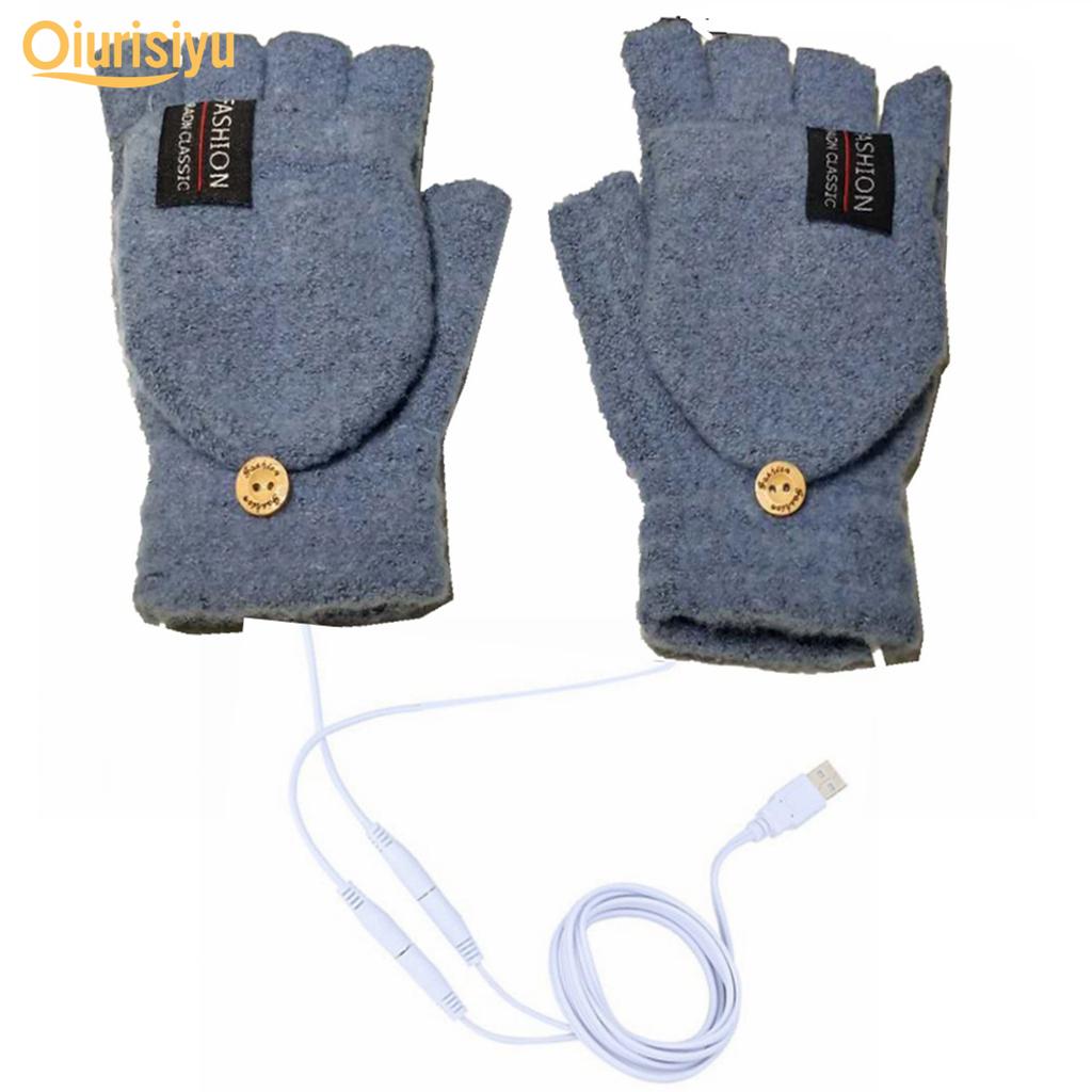 Зимние перчатки из акрилового волокна унисекс с электрическим USB-подогревом