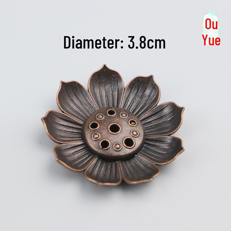 Подставка для благовоний из сплава Ouyue Lotus: Ароматерапевтическая проволочная горелка Zen