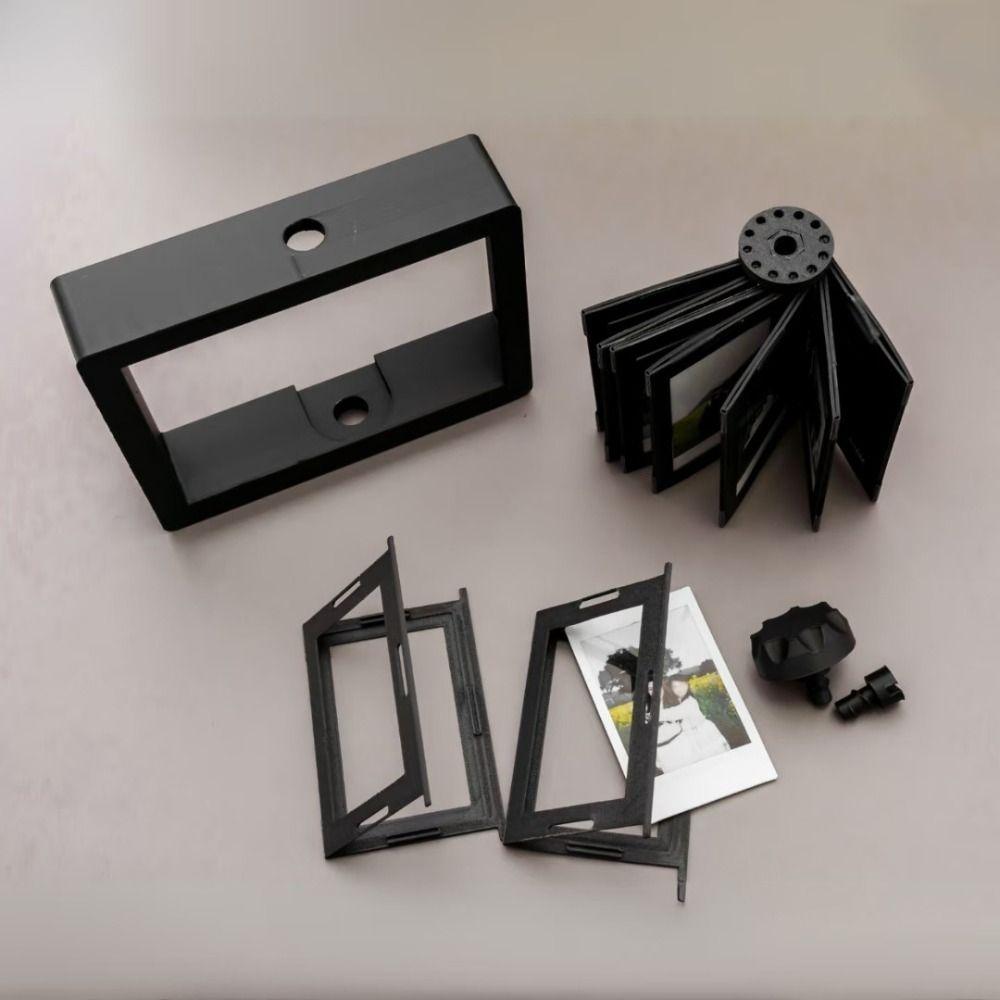 Protective 3D Rotating Photocard Holder Transparent Photo Album Card Display Rack Home Decor