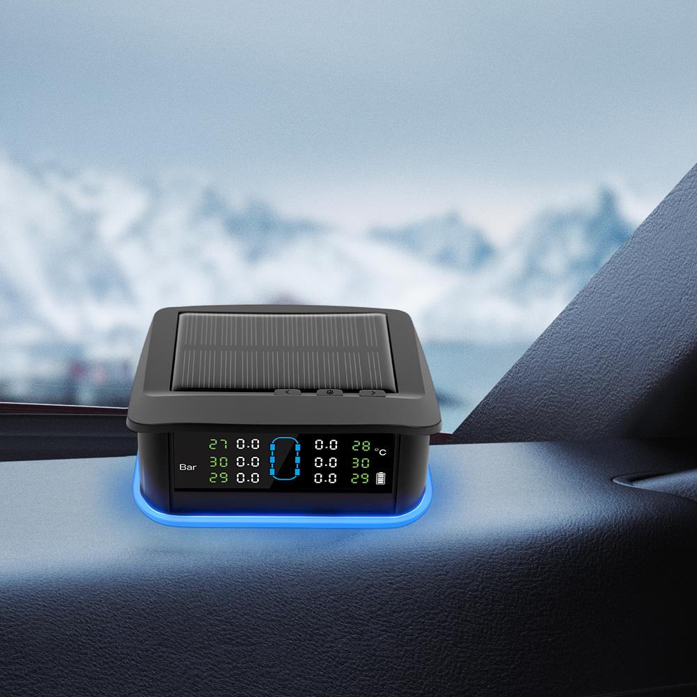 Система контроля давления в шинах с 6 датчиками USB/Солнечная TPMS Система мониторинга давления в шинах для автодома/Прицепа/Грузовика