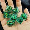 7 шт./компл. DND D20 Liquid Core Flow Eye Dice наборы для COC Dungeon and Dragon Pathfinder RPG ролевые игры вечеринки игрушки аксессуары