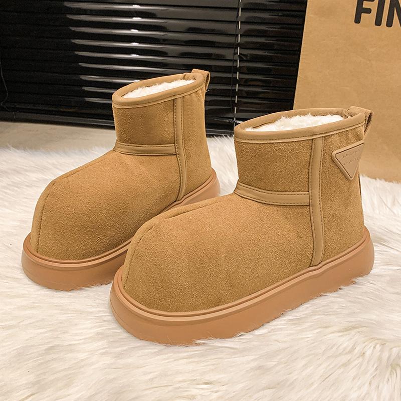 Леопардовый женский меховой ботинок на платформе, зимние зимние туфли на плоской подошве, замшевая плюшевая хлопковая обувь, бренд 2025 года, тренд, теплые, повседневные, удобные, Botas Mujer