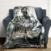 2pac Personalized Text Blanket Cozy Personalized Blanket Soft & Cozy Versatile for Picnics Sofa Couch Office Four Seasons Universal