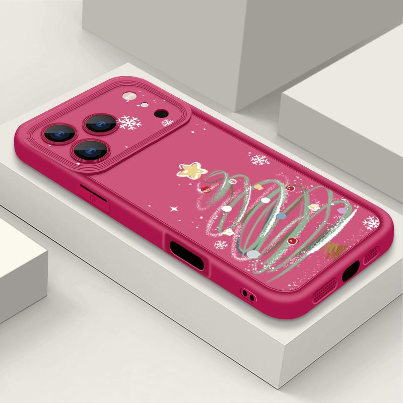 Christmas Tree Pattern Case For iPhone 17 Air 16e 16 15 14 Pro Max 13 17 Pro Max 17 Pro 17 Shockproof Soft TPU Silicone Phone Cover Funda