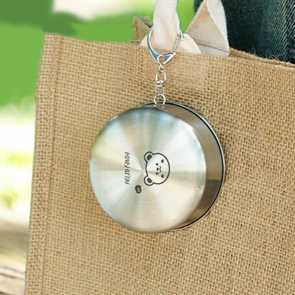 Складной стакан из нержавеющей стали 304, портативный, телескопический стакан для кемпинга, дорожная кружка, выдвижной складной стакан с брелоком