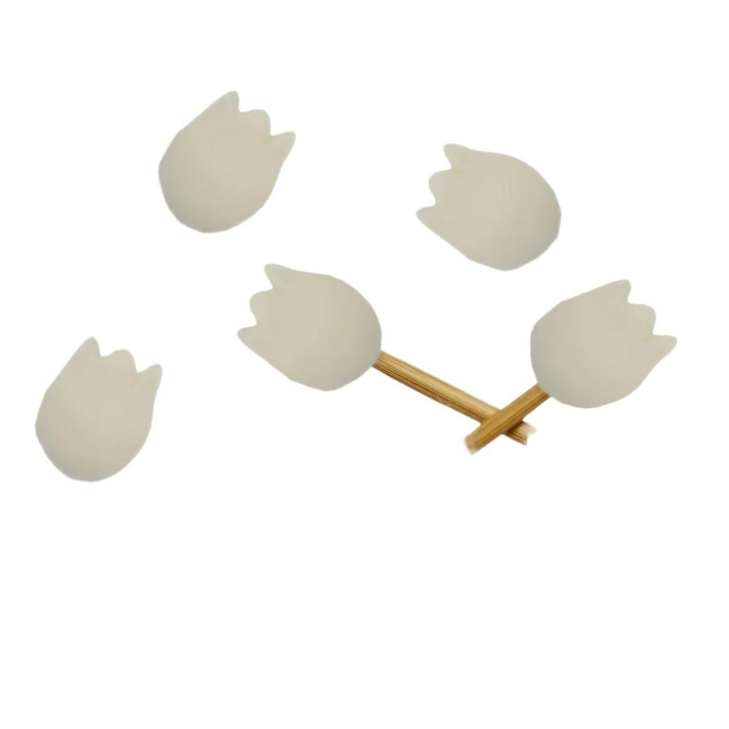 Силиконовые стопоры для пряжи и колпачки для спиц в форме тюльпанов, противоскользящие, для вязания спицами и крючком