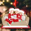 Christmas Tree Bauble Hanging Decoration Ornament Family Cat & Couch Xmas Holiday Decorations Gift Personalized Name