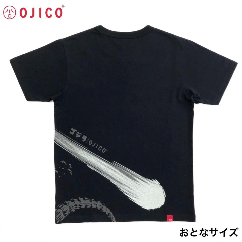 Сделано в Японии Футболка с коротким рукавом Годзилла OJICO Излучающий тепловой луч 8A Унисекс Детская Женская Мужская Черная Футболка Светящаяся в темноте Футболка [Официальная]