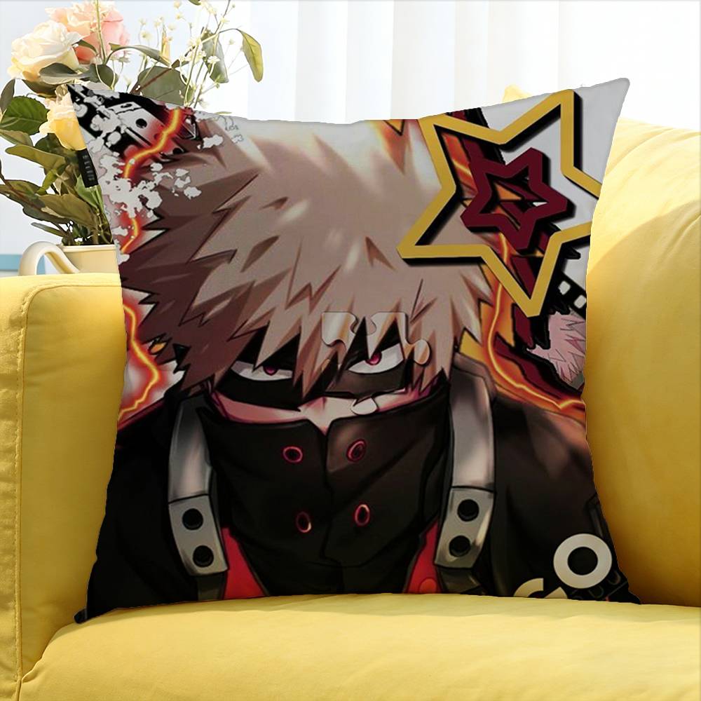 bakugo AAnime KKatsuki World Various Sizes Square Pillow Case For Car Home Bedchamber Decor