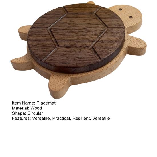 Wooden Turtle Coaster Heat Resistant Placemat for Drinks Anti-Scalding Pot Mat Reusable Table Mat Creative Party Accessory