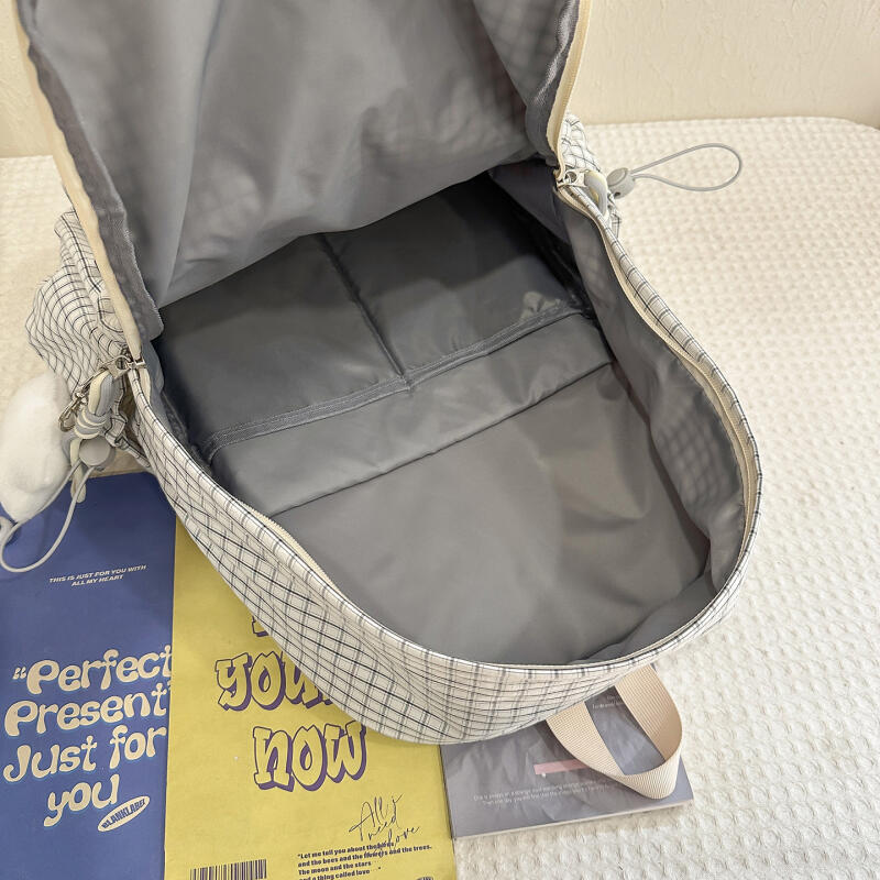 Студенческий школьный рюкзак Женский легкий водоотталкивающий клетчатый рюкзак Дорожный рюкзак