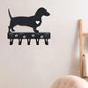1pc Wall Iron Crafts Key Rack Dog Leash Hanger - 9 Inch Wide Metal Wall Art Hook for Hanging Key Holder Iron Art