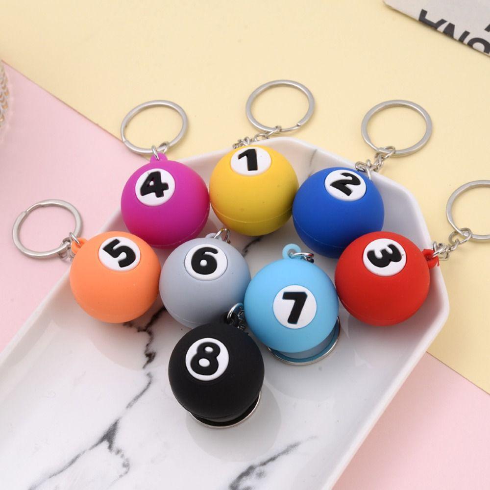 Durable Billiards Keychain Wear-resistant Pendant High Quality Number Beads