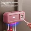 Ultraviolet Toothbrush Holder Sterilizer Automatic Toothpaste Dispenser Squeezer Bathroom Accessories Set