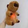 30cm Breathing Capybara Baby Animals Plush Toys Kids Sleeping Appease Companion Snoring Doll with Sound and Light Christmas Gift