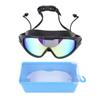 Очки для плавания с широким обзором, водонепроницаемые, с защитой от запотевания, с гальваническим покрытием, очки для плавания с берушами для плавания