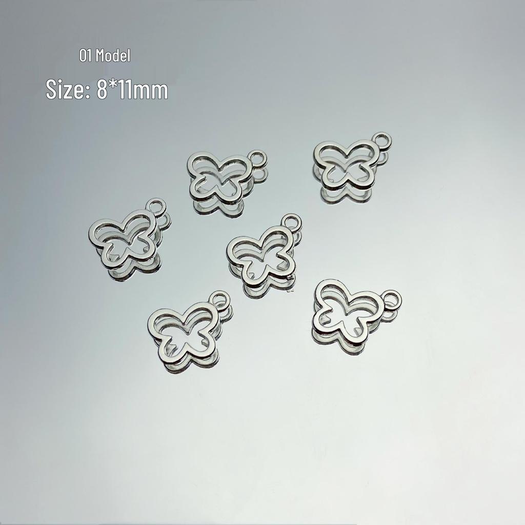 Серия «Бабочки»: Подвеска из сплава и аксессуары из рассыпных бусин для изготовления браслетов и ожерелий своими руками