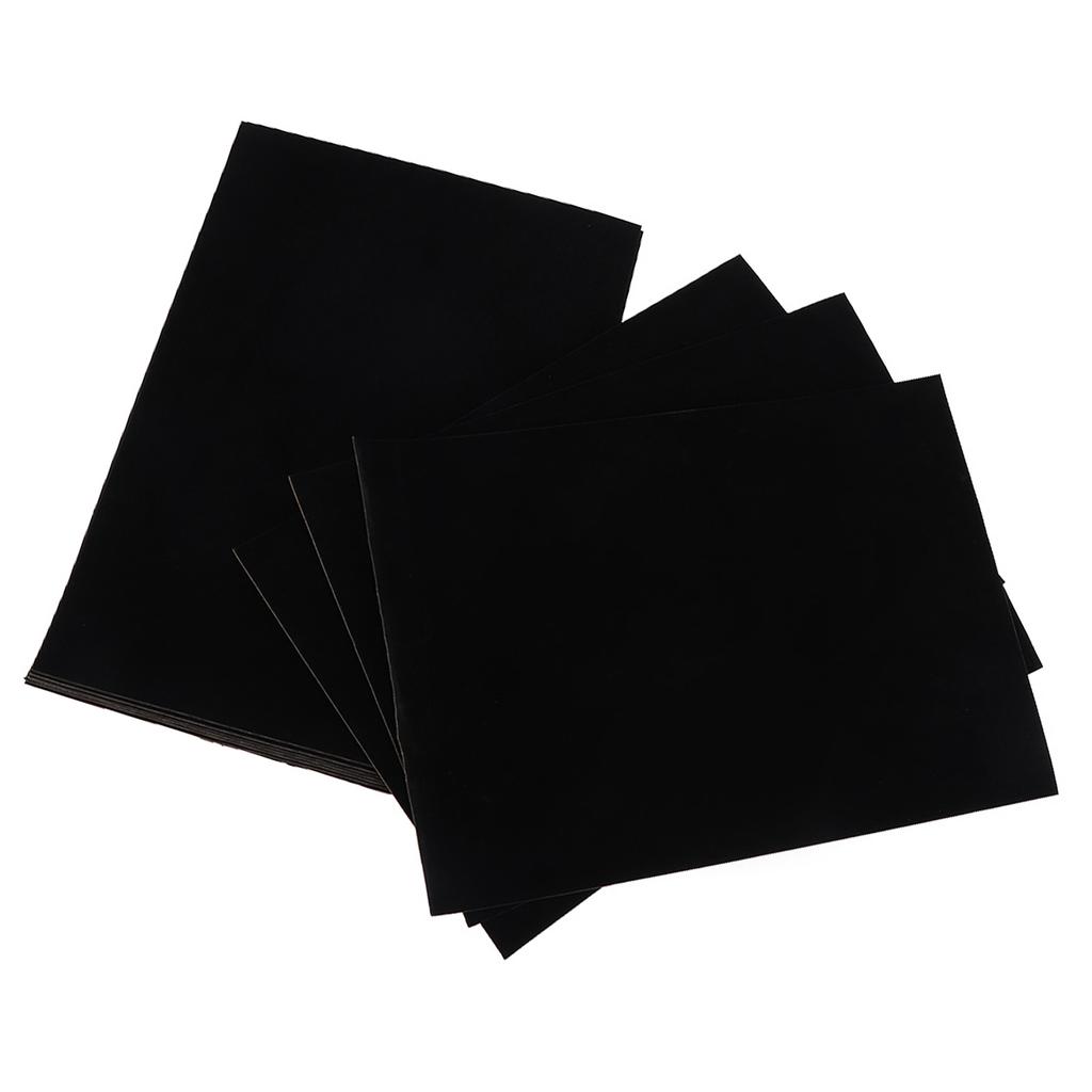 10pcs Self Adhesive Black Jewelry Box Lint Lining Sticky Flocked Cloth Accessory