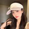 Солнцезащитная шляпа с бантом, широкие поля, козырек с бантом, модная кепка с открытым верхом, женская
