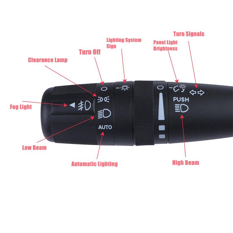 1 шт. Черный автомобильный ручной переключатель указателя поворота фар противотуманных фар 68015101AF подходит для Chrysler/Jeep/Dodge