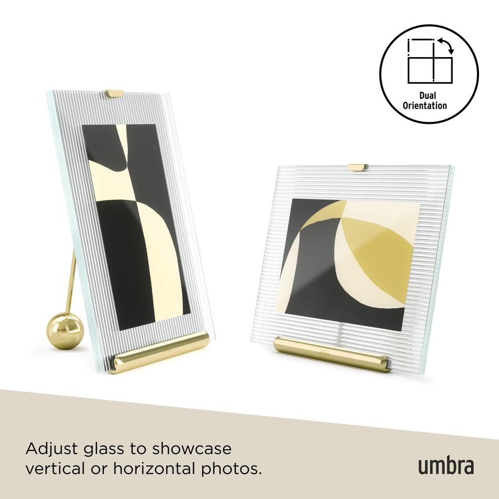 Официальная рамка Umbra Photo Flute подходит для размеров KG 10x15 см и 2L 12x17 см, латунь,