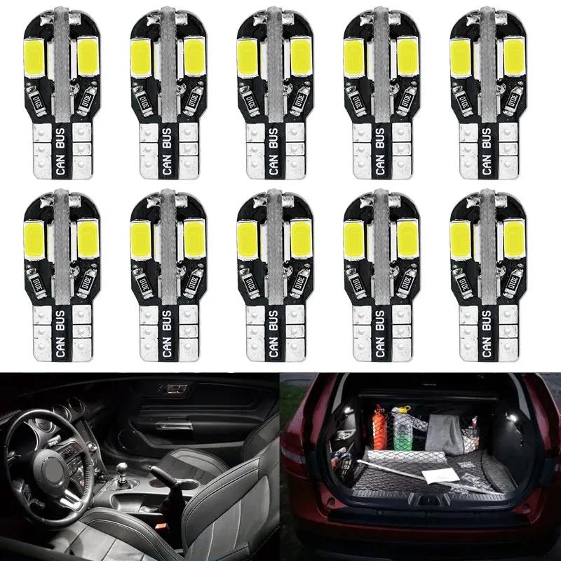 10 шт. светодиодных ламп W5W T10 Canbus 5730 8SMD 4014 26smd 12 В 6000 К 194 168 светодиодных автомобильных фонарей для карты, габаритных огней, автомобильных сигнальных ламп